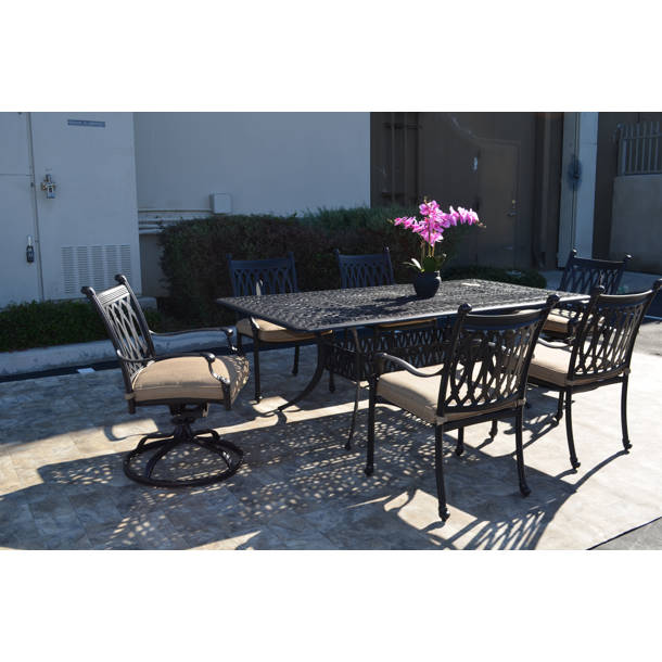 Brockport 8 Piece Dining Set with Cushions & Reviews Birch Lane